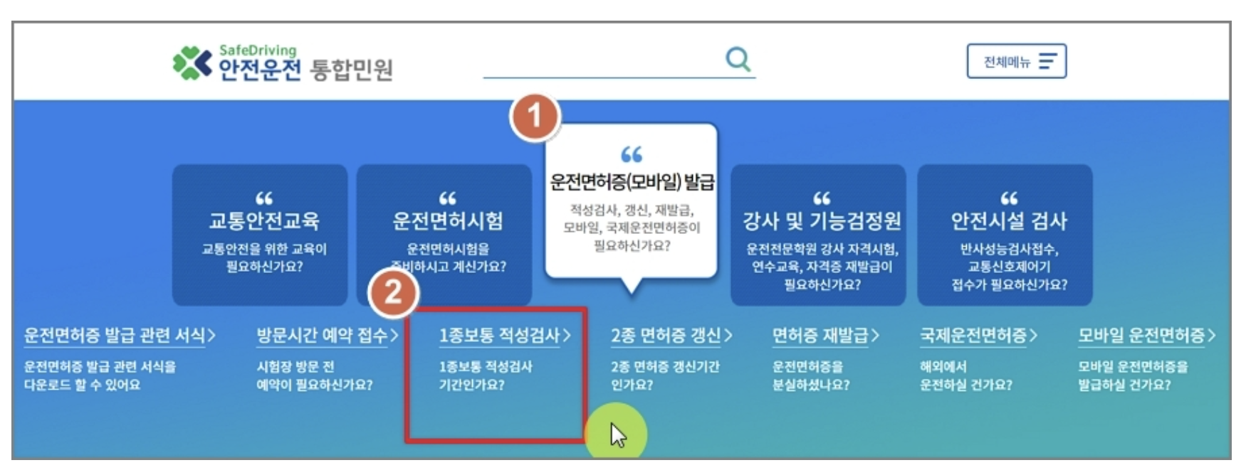 운전 면허 적성 검사 갱신 : 방문 없이 인터넷 빠르게(+2024)