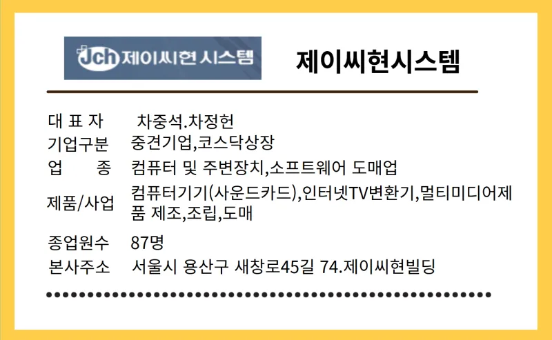 제이씨현-기업개요