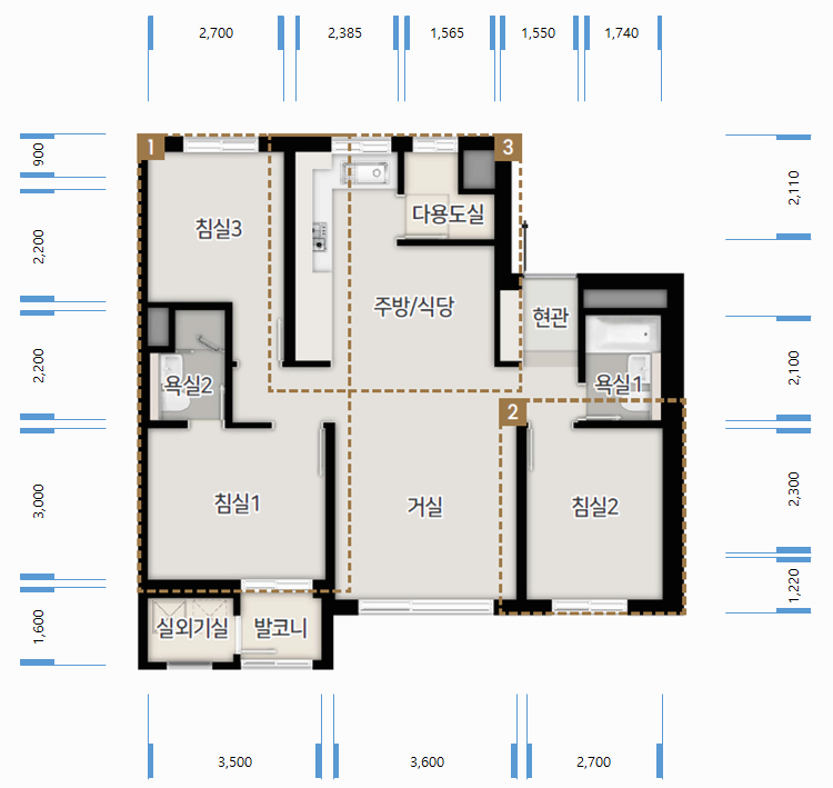 산성역 헤리스톤 평면도 59a - 2