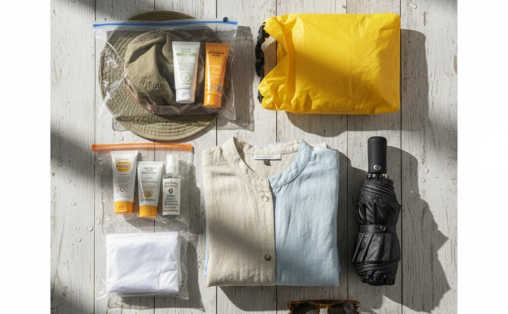 동남아 여행 준비물 총정리: 습하고 더운 날씨 대비 짐싸기 체크리스트(모기&middot;비&middot;배탈까지)