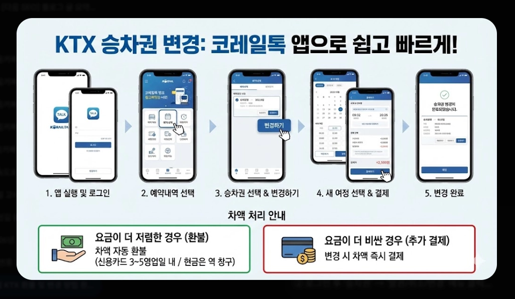 명절 KTX 환불 및 변경 방법 완벽 가이드