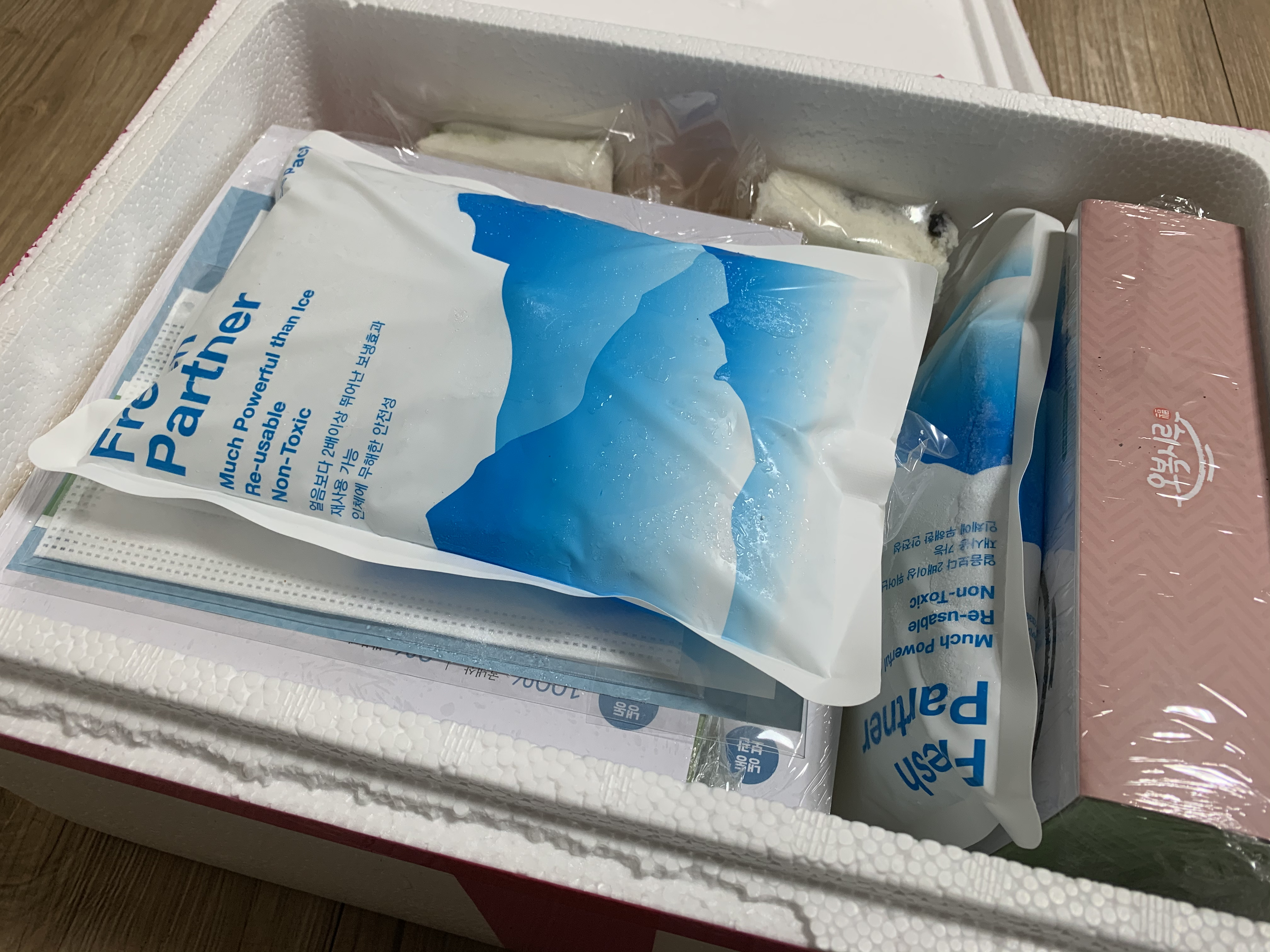 구매한 오복시루 택배 사진