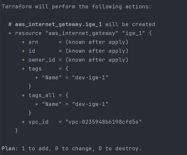 테라폼 init 시 변경 감지된 코드에 한해 실행