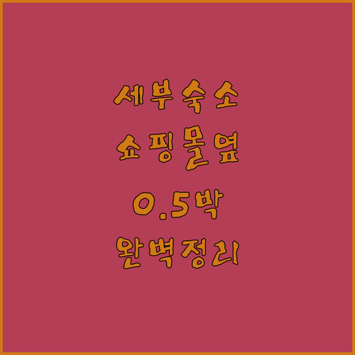 필리핀 세부 여행 쇼핑몰 근처 숙소부..