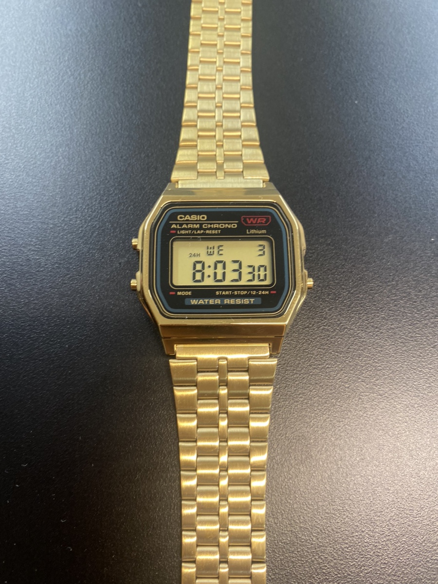 카시오 A-159WGEA-1DF 클래식 골드 금장 Digital 크로노graph Sport 시계