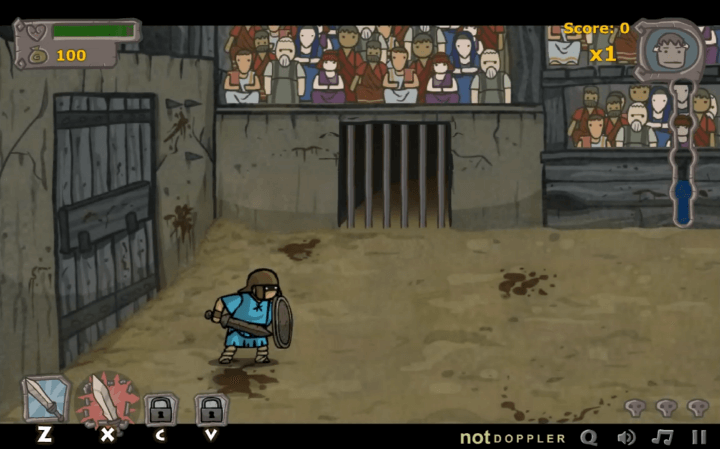 시저스-아레나-플래시게임-시작-화면