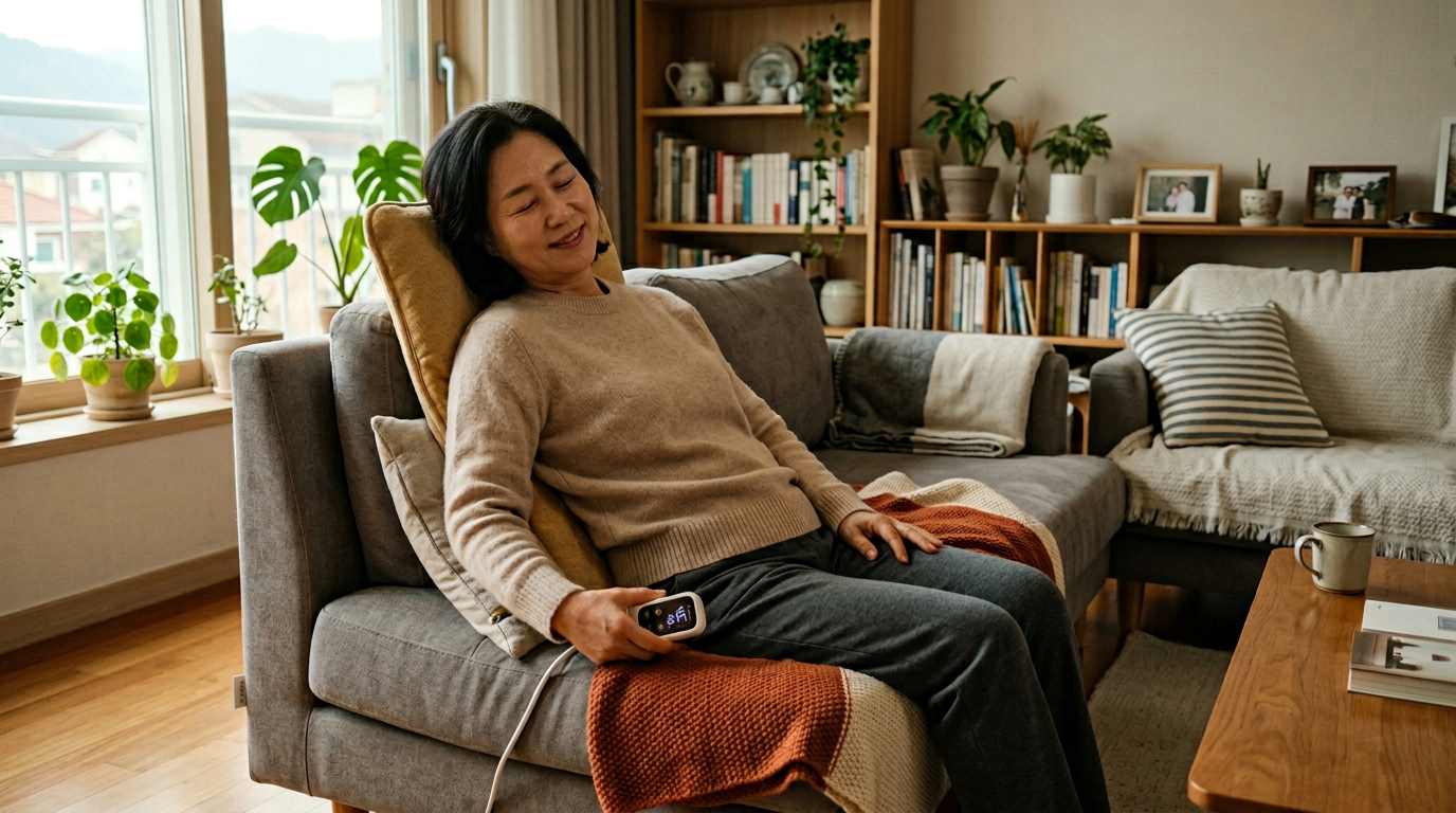 허리온열찜질기 사용법 온도 시간 설정