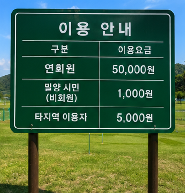 밀양 최신 9홀 구장, 산외파크골프장 이용 꿀팁 (위치, 코스, 시설, 주차, 이용시간, 요금, 예약방법 등)