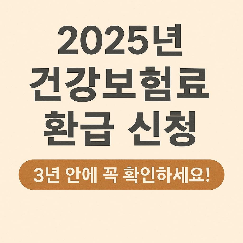 2025년 건강보험료 환급 신청 절차 안내 이미지