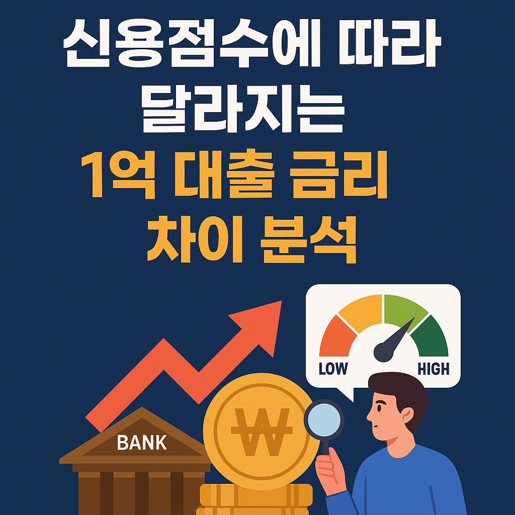 신용점수에 따라 달라지는 1억 대출 금리 차이 분석
