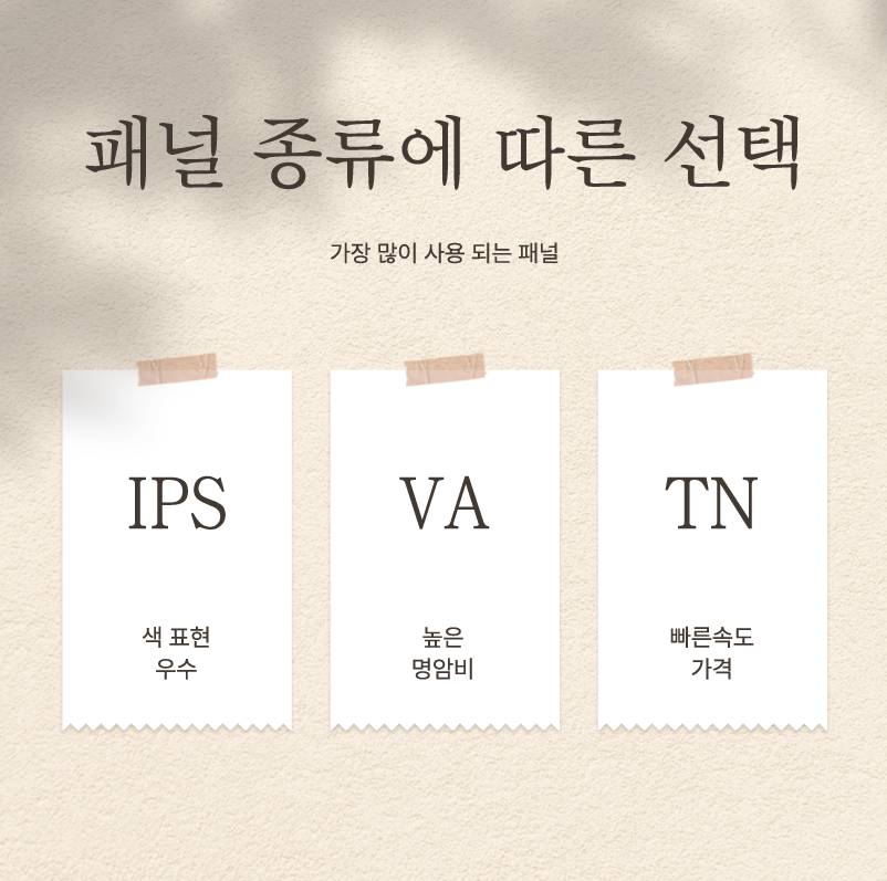 패널 종류 관련 사진