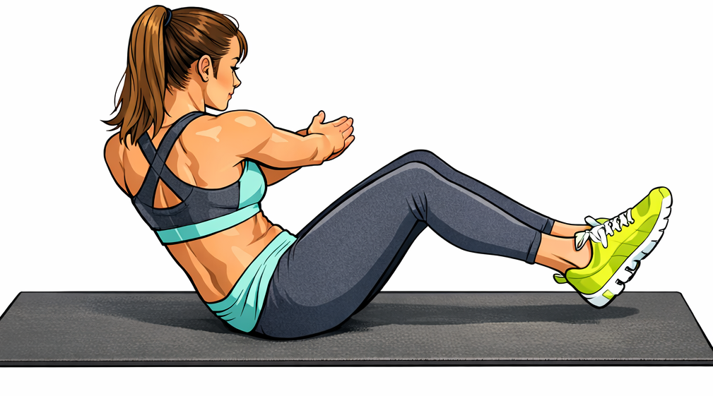 러시안 트위스트 시작 자세"