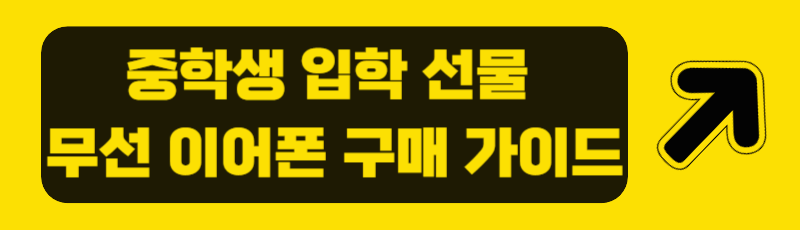 중학생 무선 이어폰 구매 가이드 바로가기