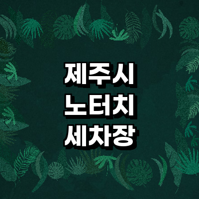 제주 제주시 노터치 세차