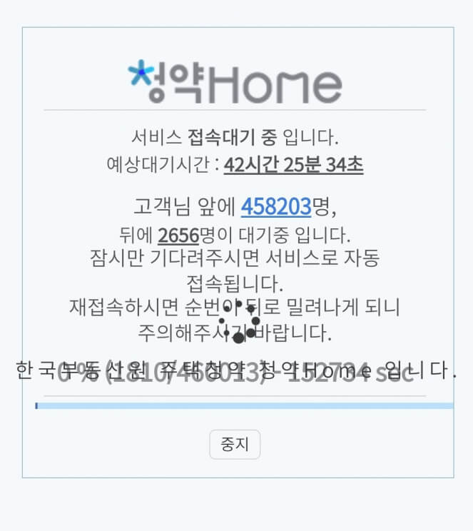 청약홈 마비