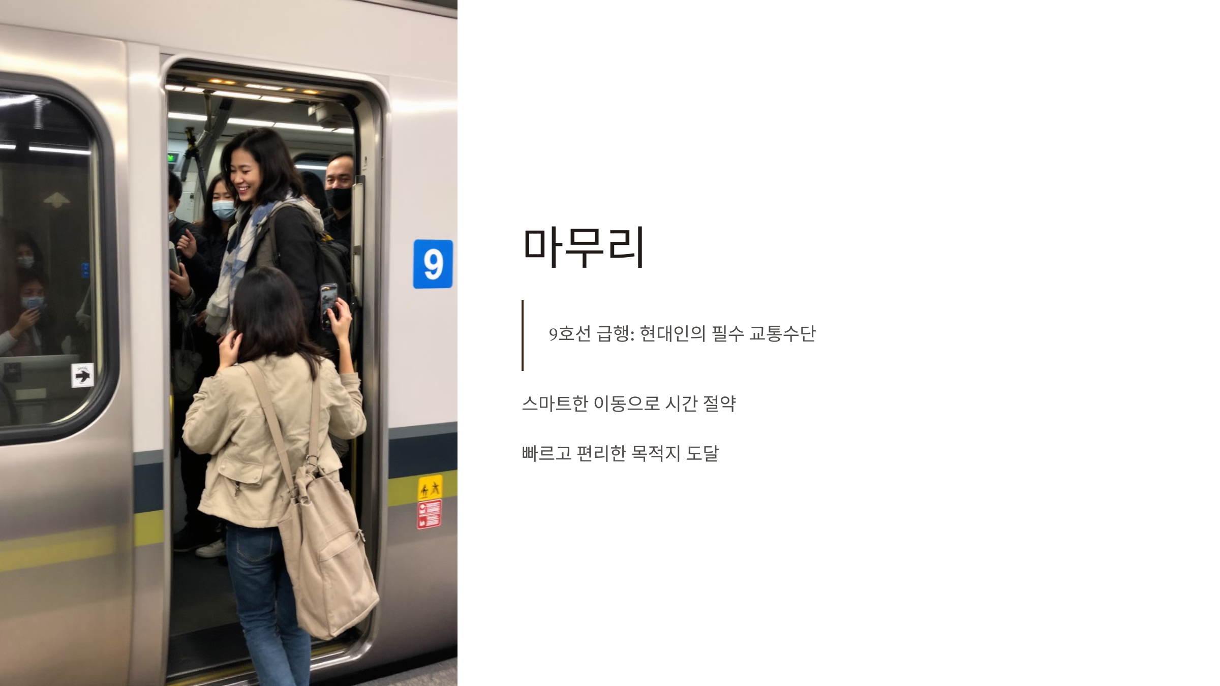 9호선 급행 정차역 노선