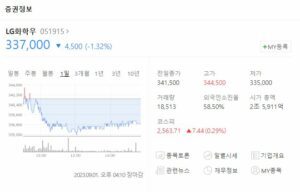 엘지 화학 우 주가 사진