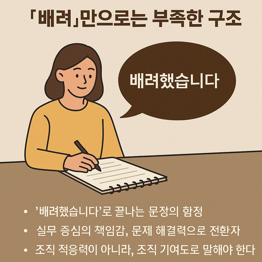 ISFJ 자기소개서 실수 유형: “배려”만으로는 부족한 구조