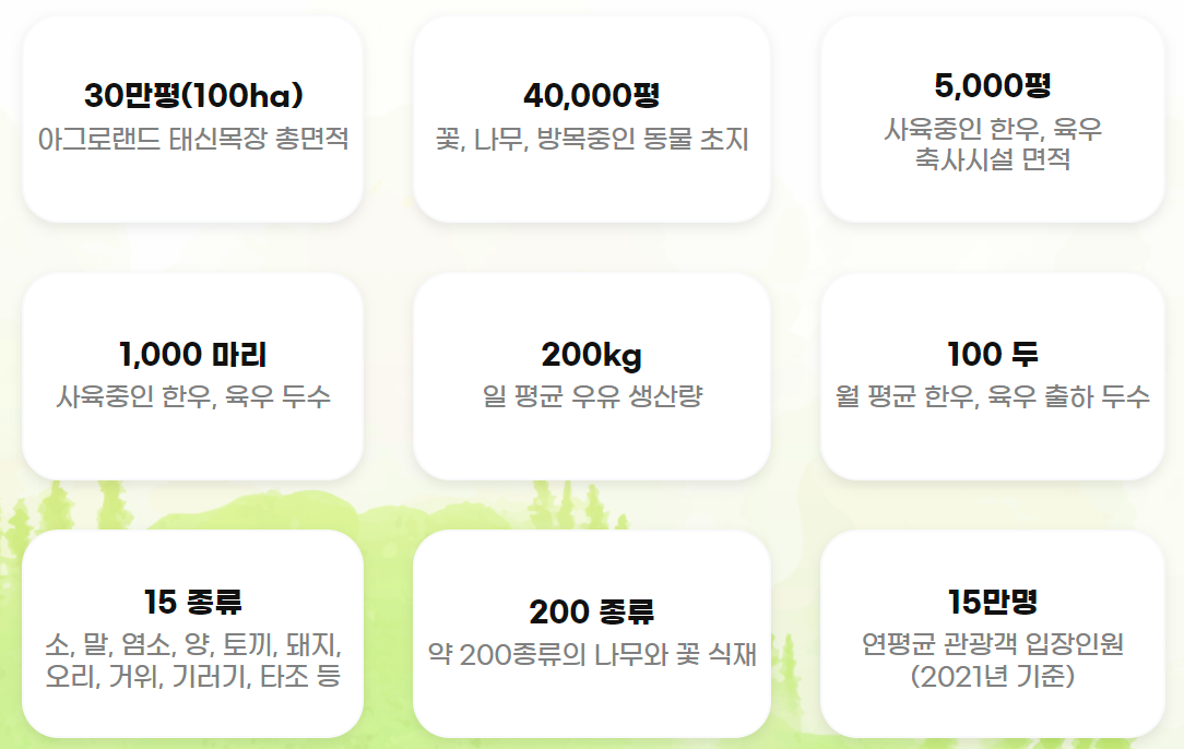 당진 아그로랜드 태신목장_숫자로 보는 아그로랜드