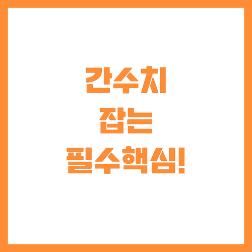 간수치 개선을 위한 지방간 다이어트 ..