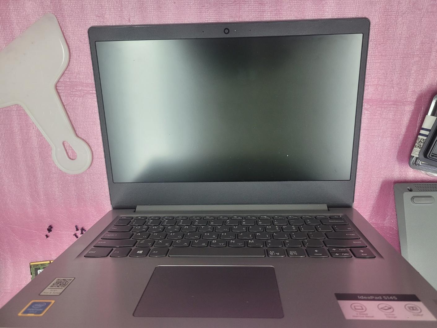 레노버 IdeaPad S145-14IWL 업그레이드 정보 하판 분해 메모리 M.2 NVMe 배터리 정보 81MU000YKR
