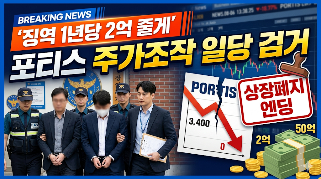 주가조작 일당 기소: "징역 1년당 2억 줄게" 포티스 상장폐지 엔딩의 전말