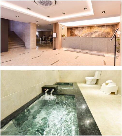 녹천호텔 라운지와 가족탕