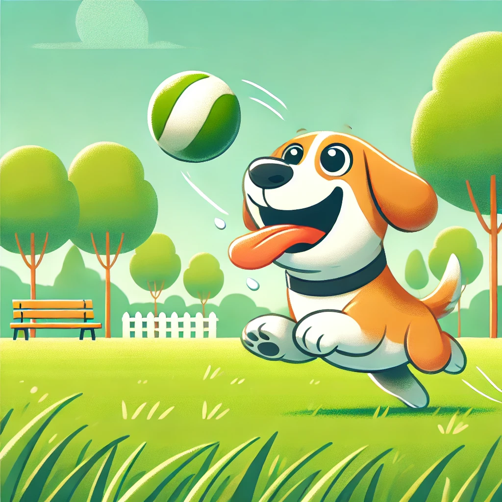 공놀이하는 강아지