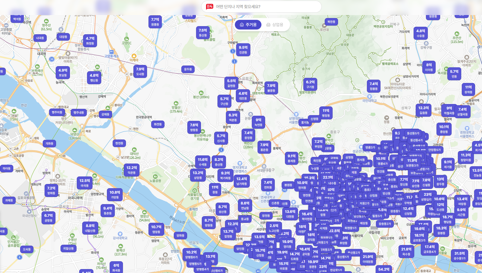 부동산114 홈페이지 바로가기 (https://r114.com/)