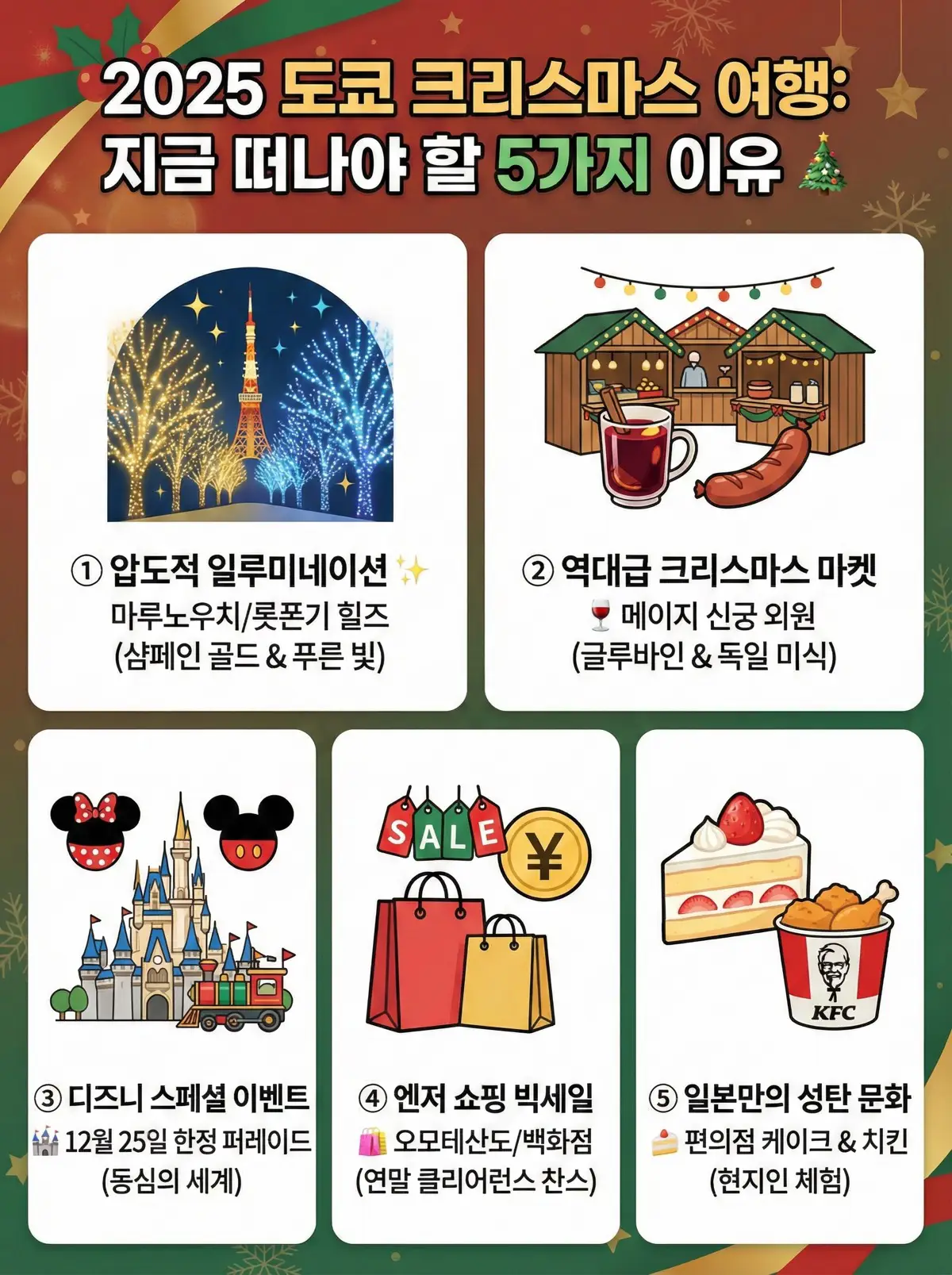 도쿄 크리스마스 여행 요약