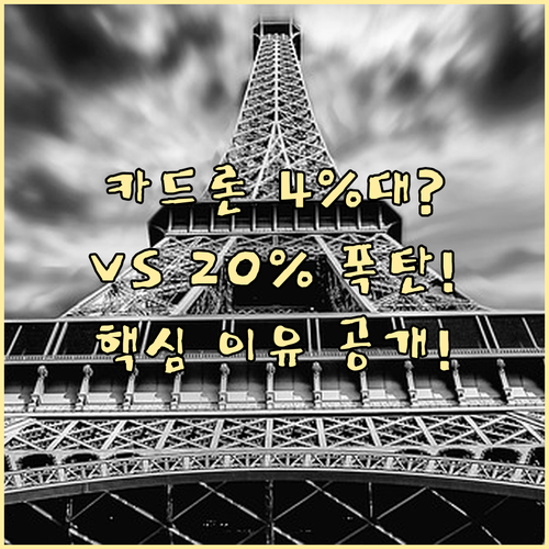 4%에서 20%대까지 카드론 금리 차..
