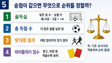 월드컵 조별리그 규정 총정리 2026 FIFA 승점 계산법과 3위 진출 조건 쉽게 이해하기5