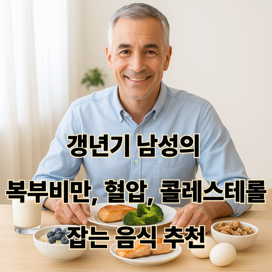갱년기 남성의 복부비만과 고혈압, 식이섬유와 항산화 식품으로 잡는 법