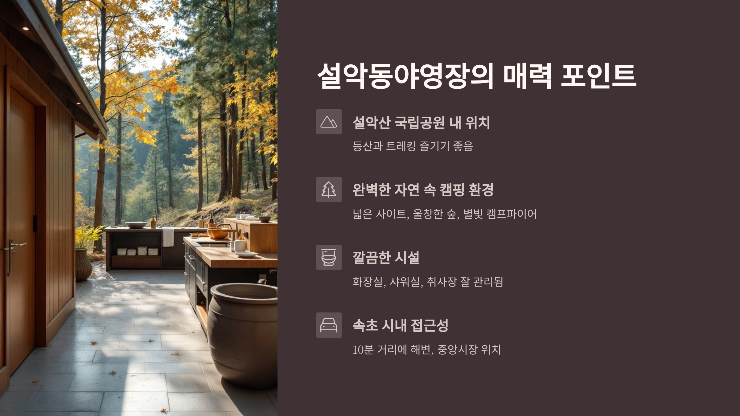 🏕️ 속초 설악동야영장 캠핑, 자연이 숨 쉬는 힐링의 순간!