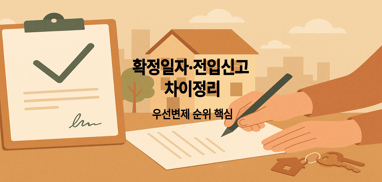 확정일자·전입신고 차이정리｜우선변제 순위 핵심