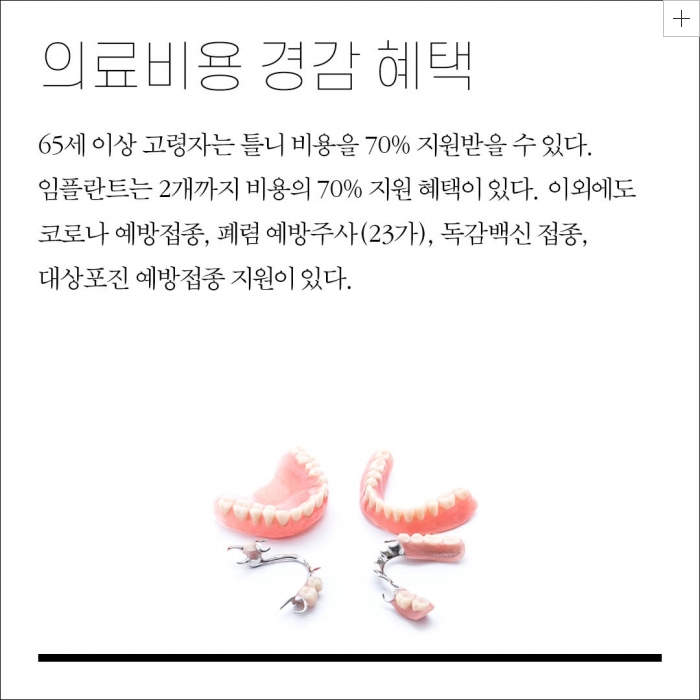 치과 임플란트 및 예방접종 등 의료 지원 안내
