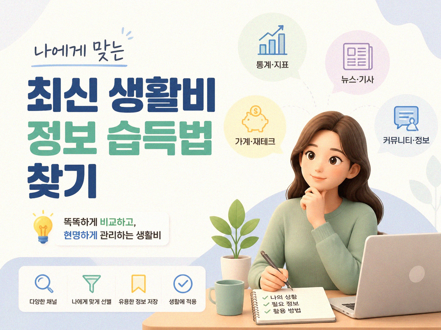 생활비 통계표, 어떻게 매번 최신 정보를 찾으세요