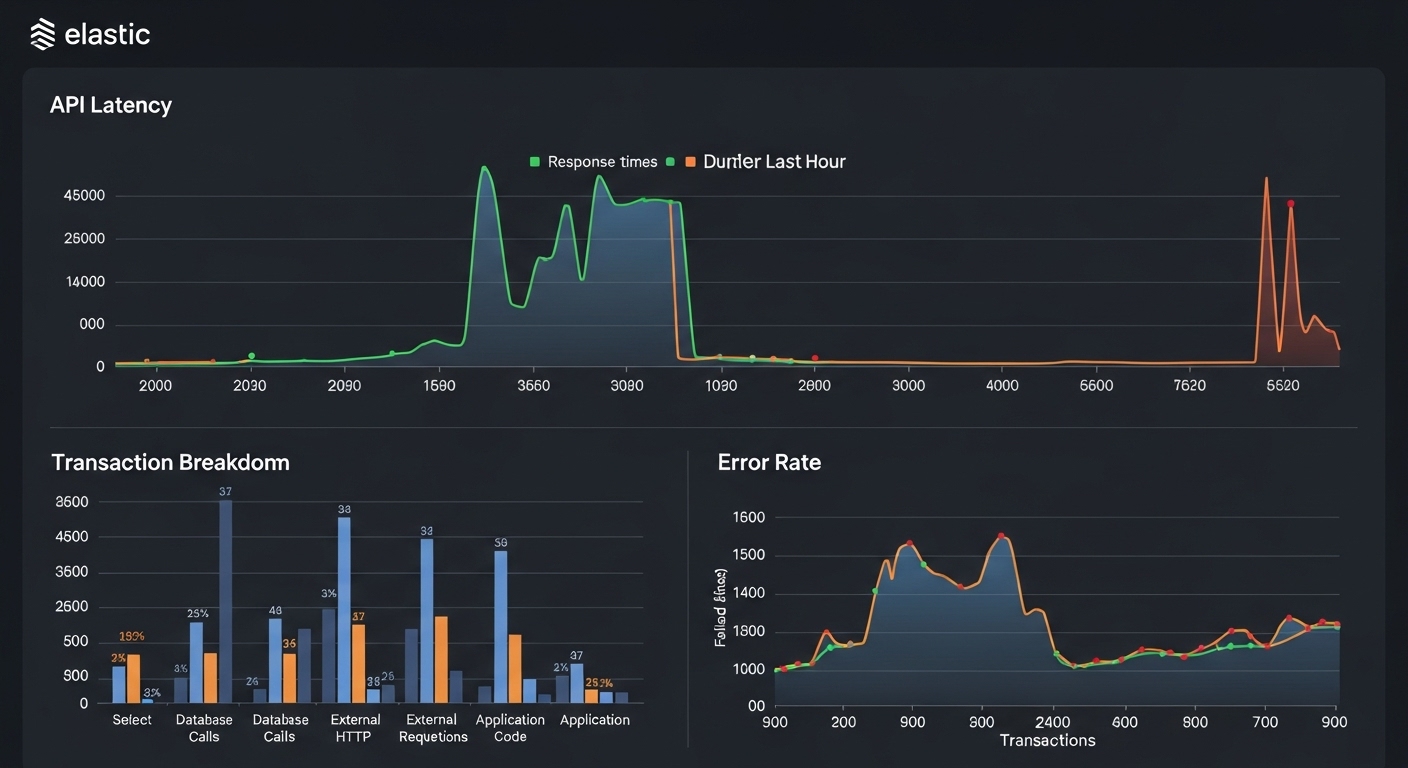 Elastic APM Kibana 대시보드 예시