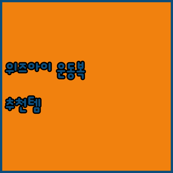위즈아이 스포츠 트레이닝복 3646명