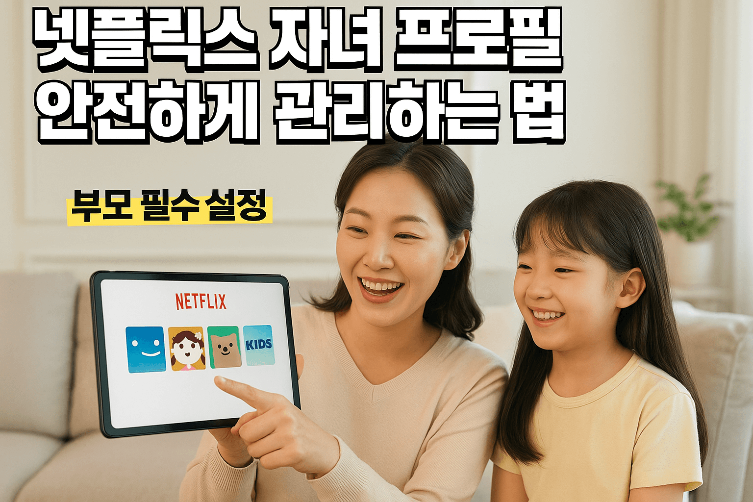 넷플릭스 자녀 프로필 3단계 안전 관리법