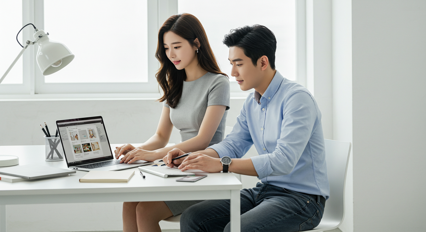 사무실 입구 인테리어