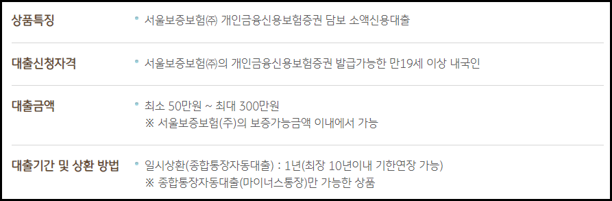 국민은행 비상금대출