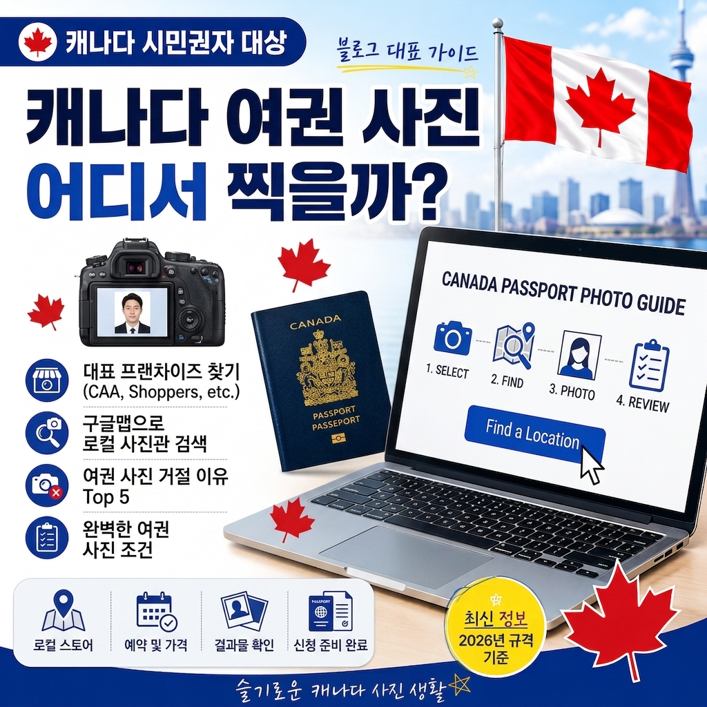 캐나다 여권사진 어디서 찍을까? 프랜차이즈 가격 비교 &amp; 실패 없는 로컬 검색 꿀팁