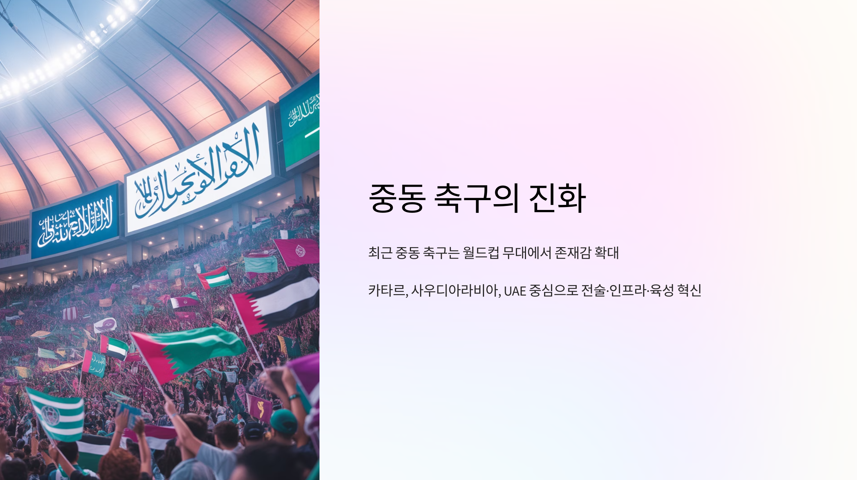 중동 축구의 진화