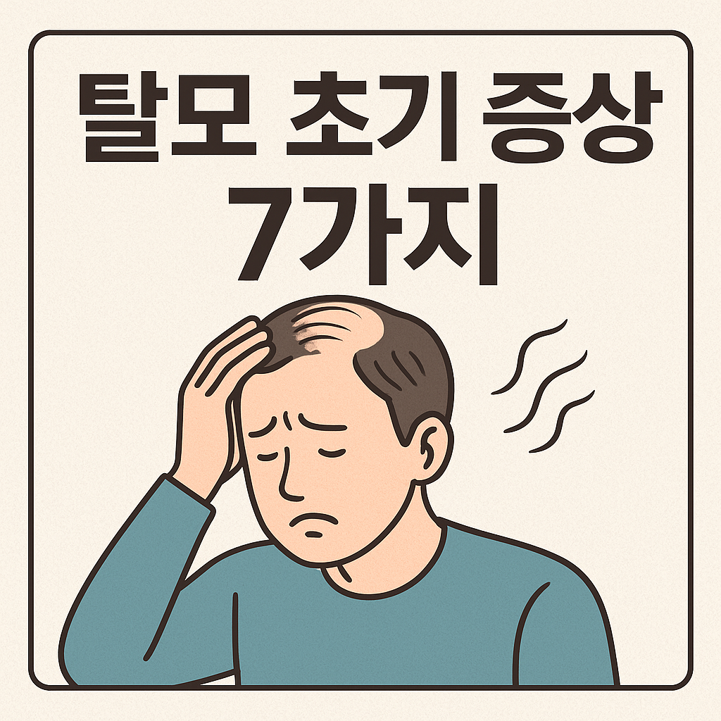탈모 초기 증상 7가지, 이 신호 놓치면 늦습니다!
