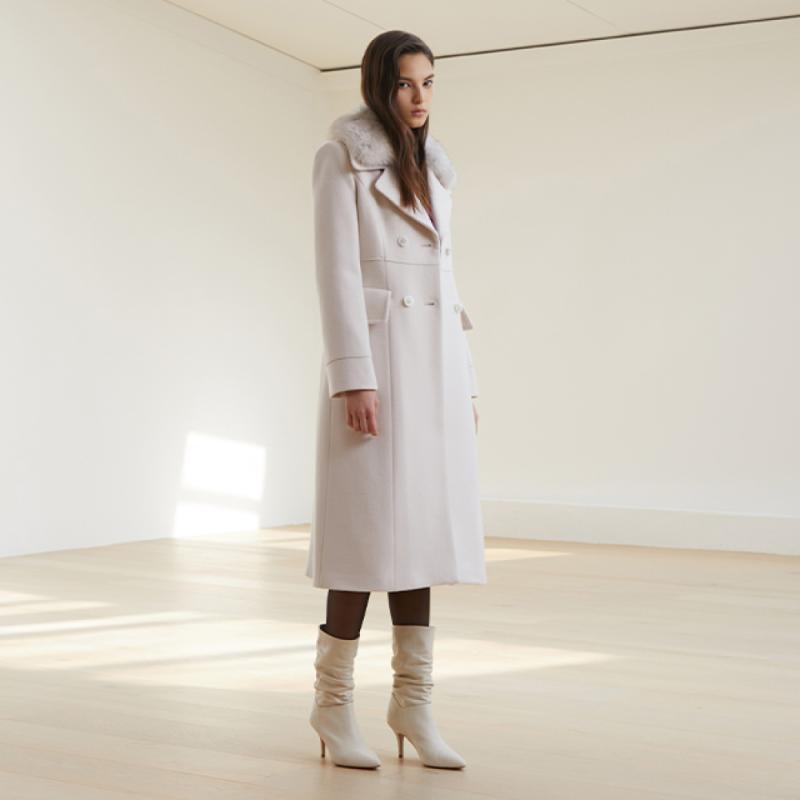 에고이스트 더블 버튼 슬림핏 롱 CT EN4WC161