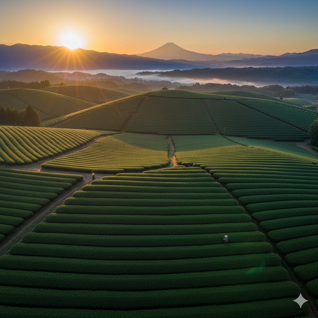 일본 최대 녹차 재배지 마키노하라 대지