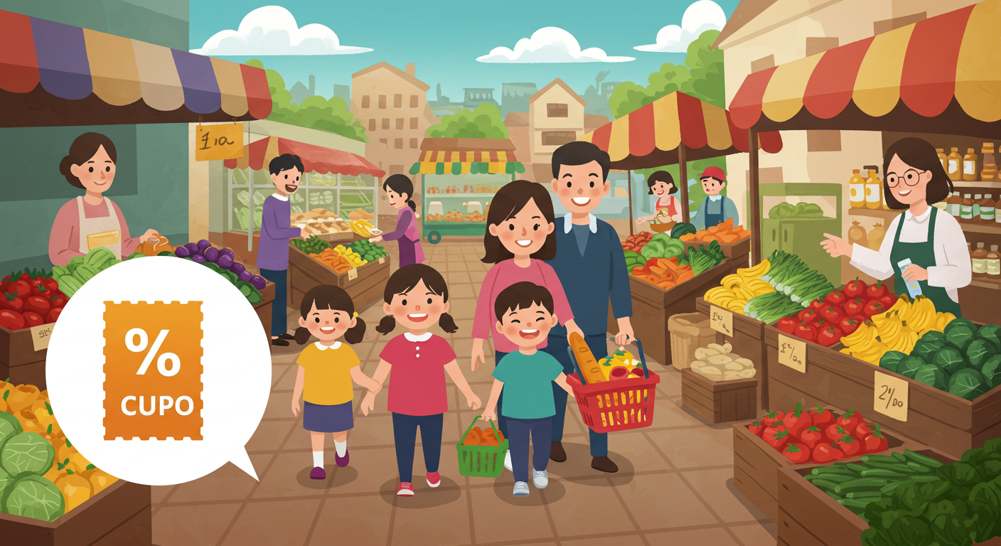 다자녀 가정 소비쿠폰 개요 일러스트