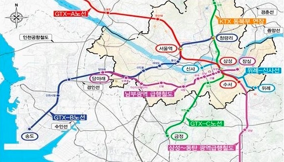경기남부광역철도 노선도 및 정거장 위치 총정리