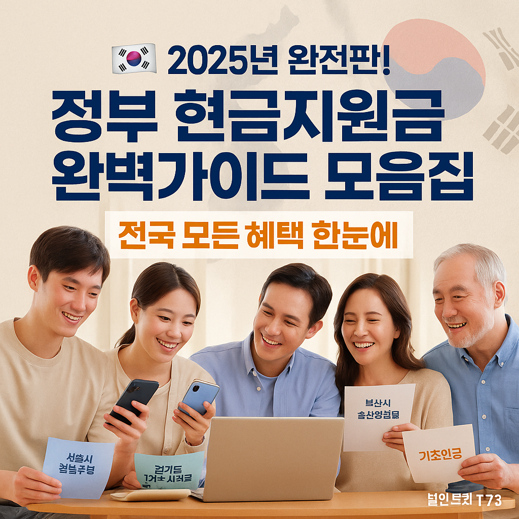 2025년 정부 현금지원금 완벽 가이드 모음집